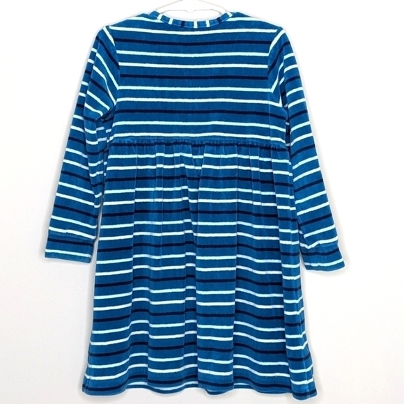 Hanna Andersson Velour Stripe Dress 110 5 - Picture 2 of 5